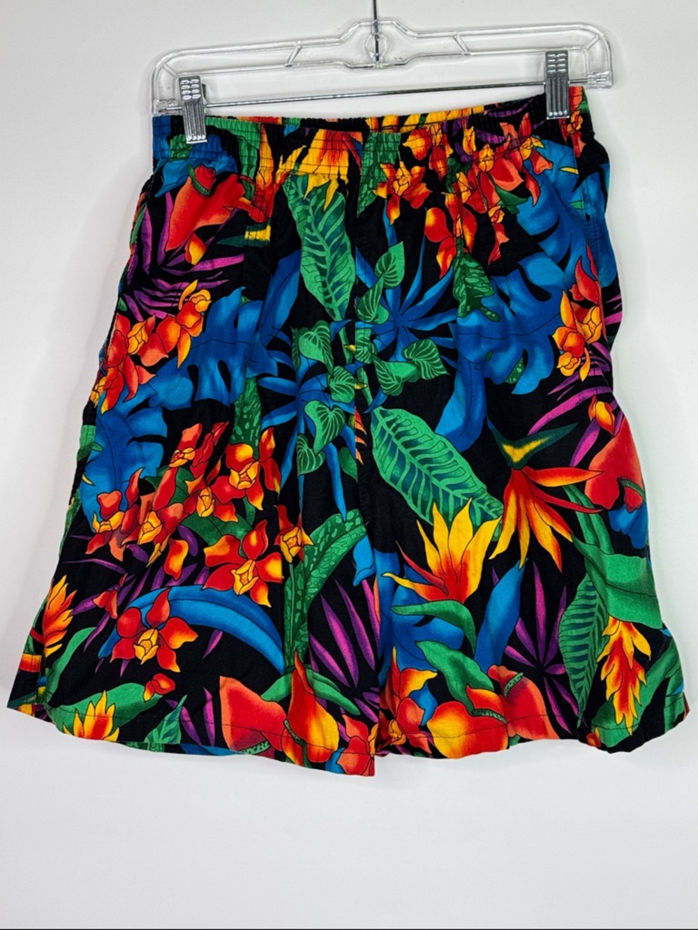 Vintage Toucan Dreams Hawaiian Stretch Shorts Size Large 90s
